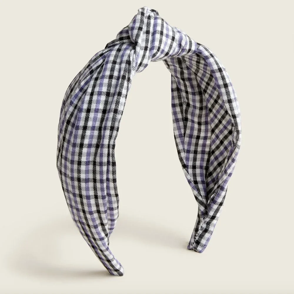 J. Crew Knot headband in lightweight flannel